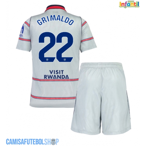 Camisa de time de futebol Atletico Madrid Alejandro Grimaldo #22 Replicas 3º Equipamento Infantil 2026-27 Manga Curta (+ Calças curtas)